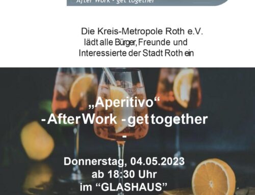 Einladung zum kommenden Aperitivo am 04.05.20223 bei Glashaus in Roth